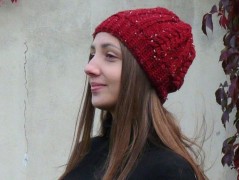 Pletená čepice - barvy podzimu