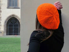 Pletená čepice - barvy podzimu
