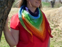 Pletená čepice - barvy podzimu