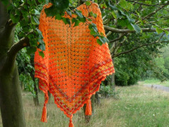 Pletená čepice - barvy podzimu