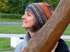 Pletená čepice - barvy podzimu