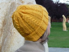 Pletená čepice - barvy podzimu