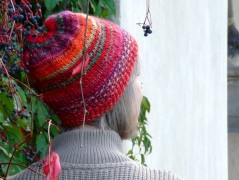 Pletená čepice - barvy podzimu