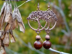 Pletená čepice - barvy podzimu