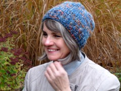 Pletená čepice - barvy podzimu