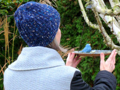 Pletená čepice - barvy podzimu