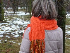 Pletená čepice - barvy podzimu