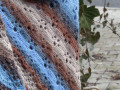 Háčkovaný šátek - tlapky (alpaca)