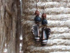 Pletená čepice - barvy podzimu