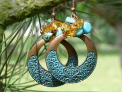 Pletená čepice - barvy podzimu