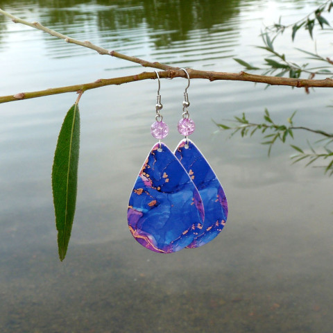 Náušnice - korálový útes originální moře náušnice modrá dívčí letní romantické léto kapka dlouhé kapky slza velké handmade lehoučké nepřehlédnutelné slzy korálový útes atraktivní neposedné 