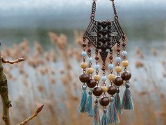 Pletená čepice - barvy podzimu