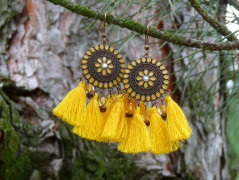 Pletená čepice - barvy podzimu