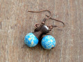 Náušnice - mořské kuličky (variscit