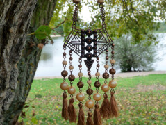 Pletená čepice - barvy podzimu