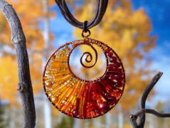 Pletená čepice - barvy podzimu