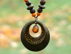 Pletená čepice - barvy podzimu