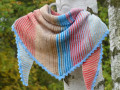 Pletený šátek - pramínky vody