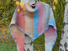 Pletená čepice - barvy podzimu