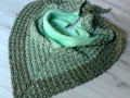 Háčkovaný šátek- mentolový