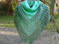 Háčkovaný šátek- mentolový