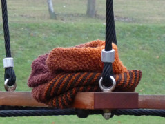Pletená čepice - barvy podzimu