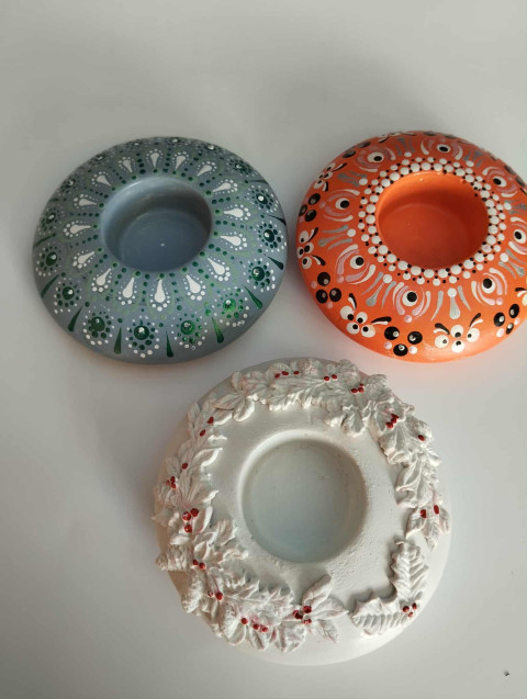 Svícny na  čajovou svíčku/ 3 ks dárek světlo relax pohoda 