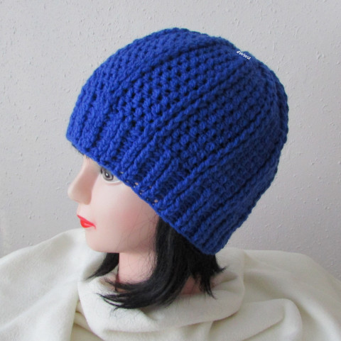 Čepice unisex modrá čepice ženy unisex hřejivá muži teens zimní teplá 