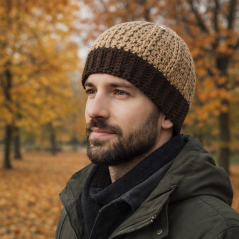 Čepice unisex čepice ženy hnědá okrová unisex hřejivá muži teens zimní teplá 