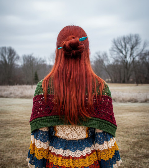 Tyrkysová hůlka do vlasů dřevo spona sponka spony spona do vlasů módní doplňky jehlice do vlasů doplňky do vlasů boho šperky boho doplňky 