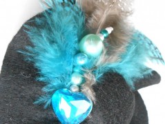 Brož z organzy fialová SLEVA z 69,-