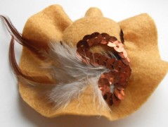 Brož z organzy fialová SLEVA z 69,-