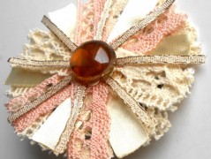 Brož z organzy fialová SLEVA z 69,-