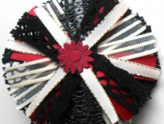 Brož z organzy fialová SLEVA z 69,-