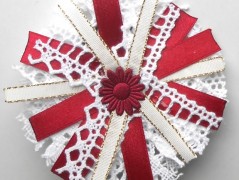 Brož z organzy fialová SLEVA z 69,-