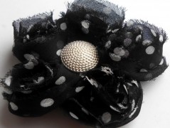 Brož z organzy fialová SLEVA z 69,-