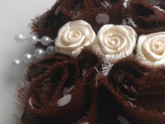 Brož z organzy fialová SLEVA z 69,-