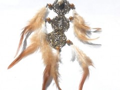 Brož z organzy fialová SLEVA z 69,-