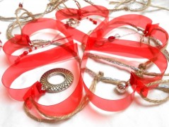 Brož z organzy fialová SLEVA z 69,-