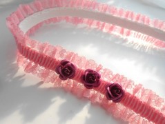 Brož z organzy fialová SLEVA z 69,-