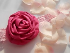 Brož z organzy fialová SLEVA z 69,-