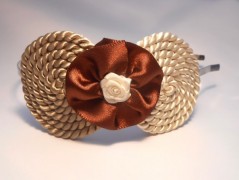 Brož z organzy fialová SLEVA z 69,-