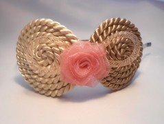 Brož z organzy fialová SLEVA z 69,-