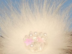 Brož z organzy fialová SLEVA z 69,-