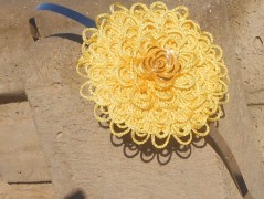 Brož z organzy fialová SLEVA z 69,-