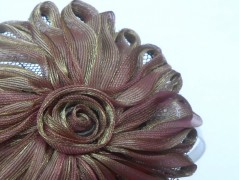 Brož z organzy fialová SLEVA z 69,-