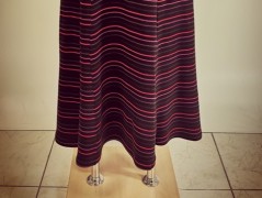 Dlouhá sukně, černo - šedá, květ