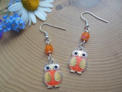 Náušnice houkání z lesa