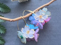 Barevné květy - náušnice