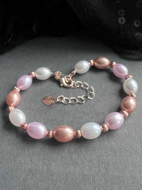 Perlový náramek korálky zlatá elegantní luxusní perly 